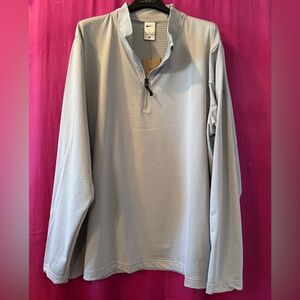 Nike Light Gray Dri-FIT Quarter-Zip Top NWT Size 3XL